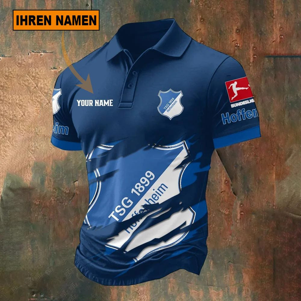 TSG 1899 Hoffenheim Poloshirt Riss Design Neue Edition mit individuellem Namen