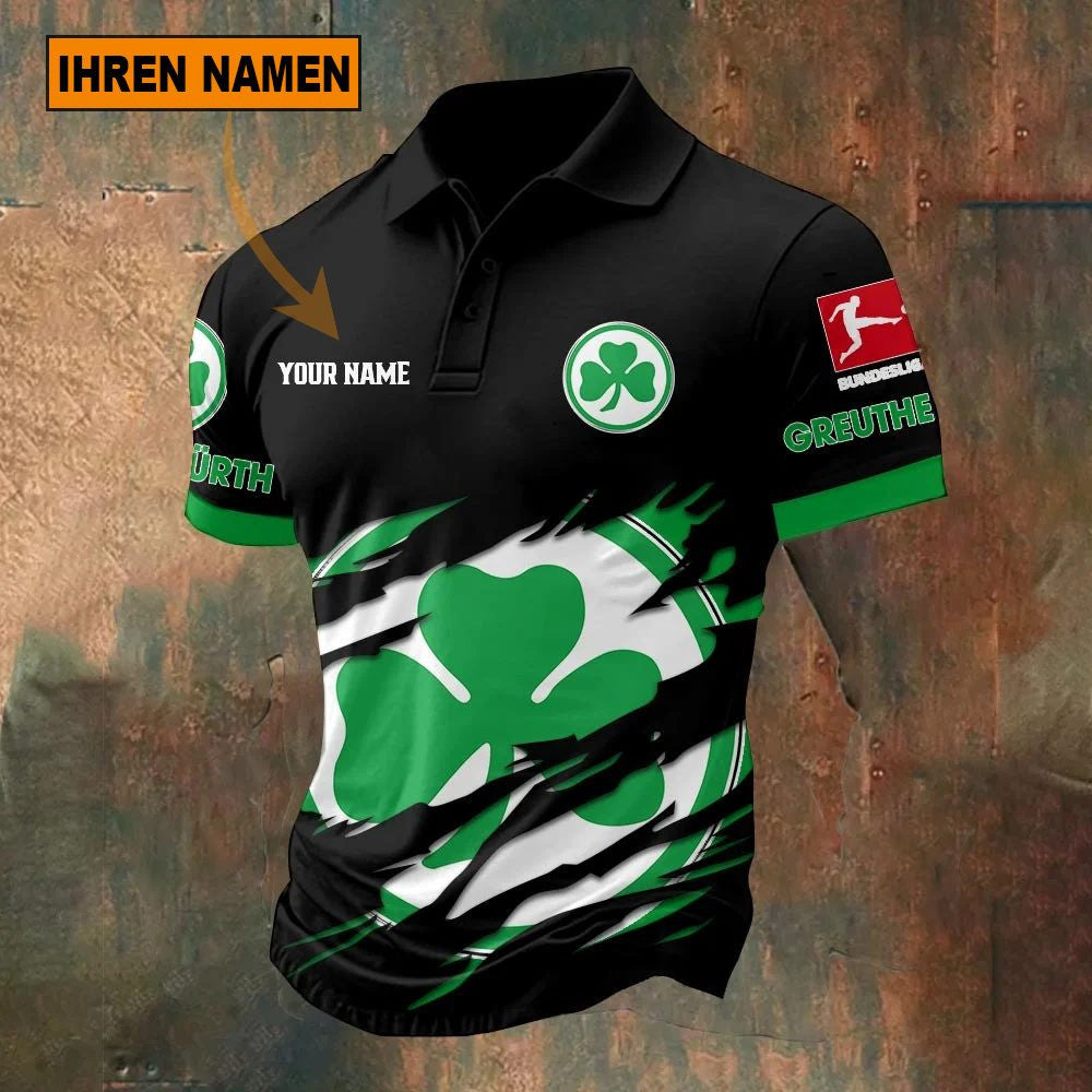SpVgg Greuther Fürth Poloshirt Riss Design Neue Edition mit individuellem Namen