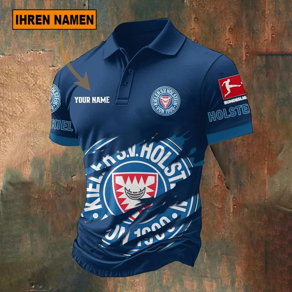 Holstein Kiel Poloshirt Riss Design Neue Edition mit individuellem Namen