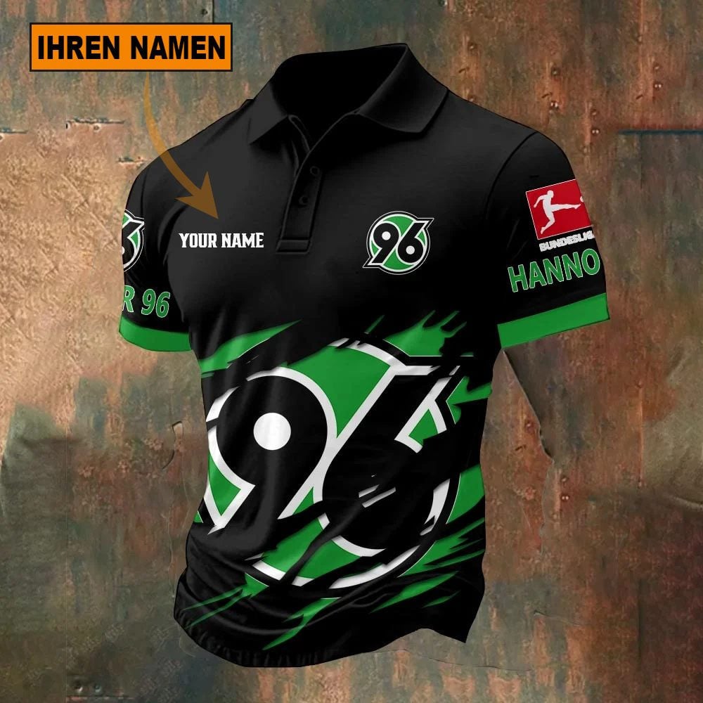Hannover 96 Poloshirt Riss Design Neue Edition mit individuellem Namen