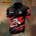 FC Köln Poloshirt Riss Design Neue Edition mit individuellem Namen