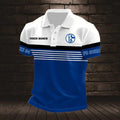 FC Schalke 04 Poloshirt Streifen Design Neuer Stil mit individuellem Namen