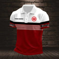 Eintracht Frankfurt Poloshirt mit individuellem Namen Neuer Stil Gestreift