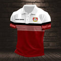 Bayer 04 Leverkusen Poloshirt mit individuellem Namen Neuer Stil Gestreift