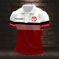 FC Kaiserslautern Poloshirt Streifen Design Neuer Stil mit individuellem Namen