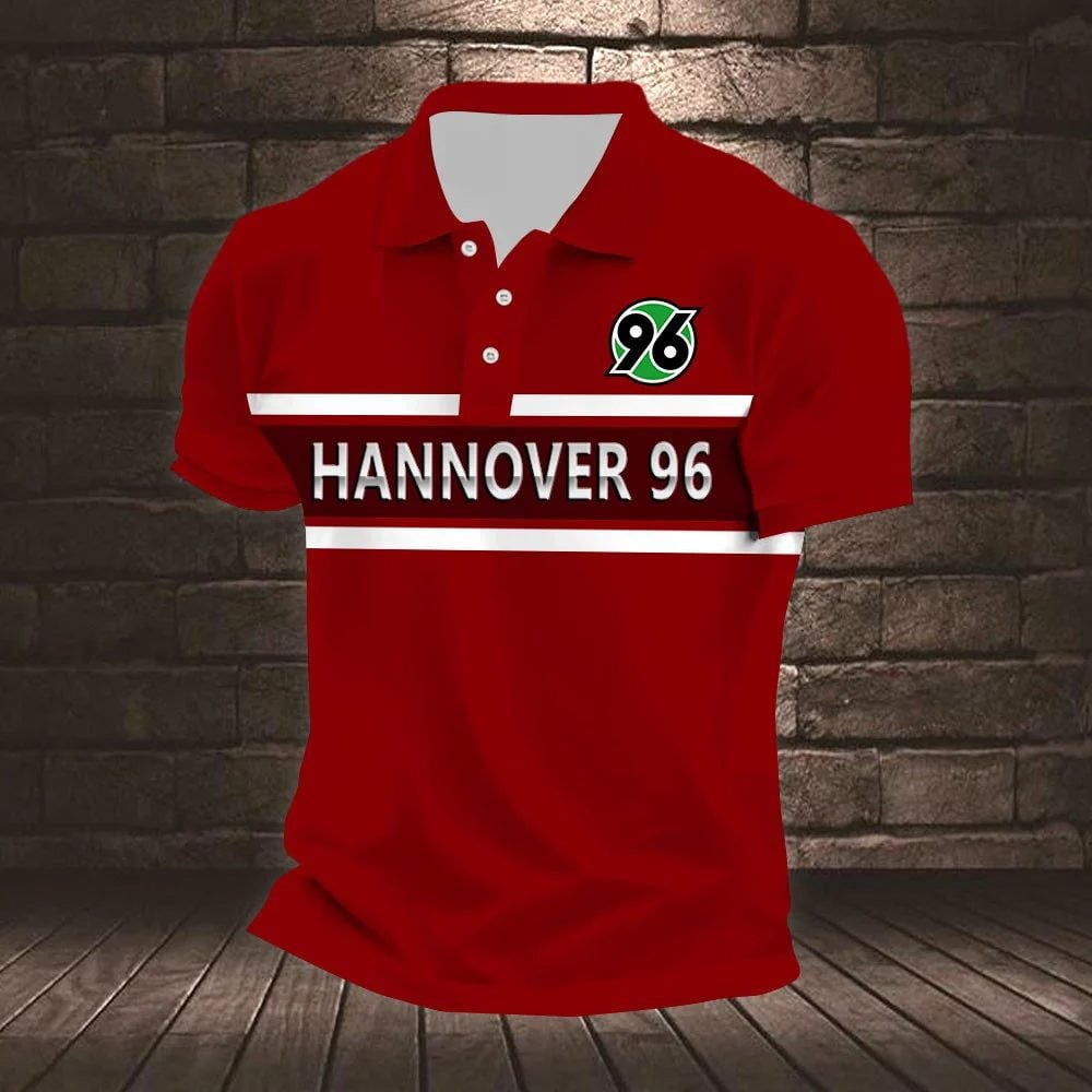 Hannover 96 Poloshirt Gestreiftes Design Neuer Stil