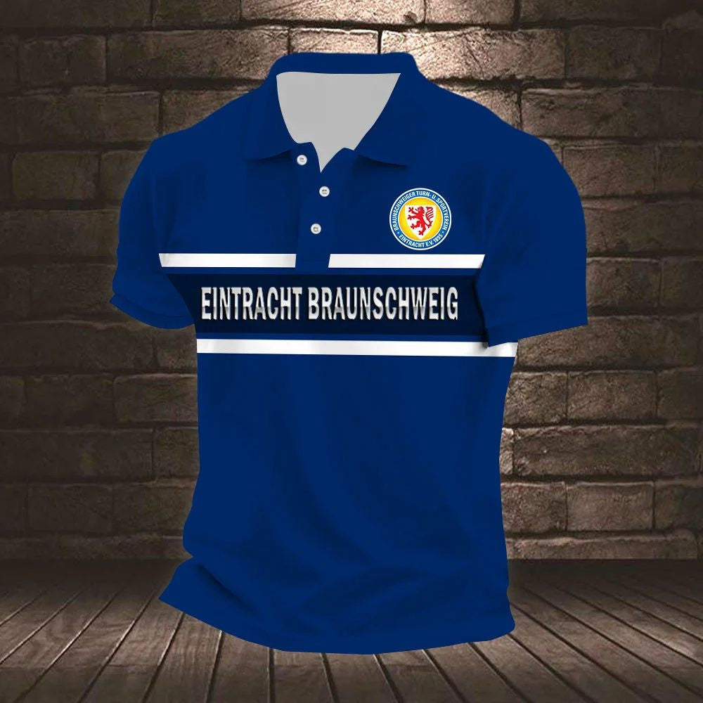 Eintracht Braunschweig Poloshirt Gestreiftes Design Neuer Stil