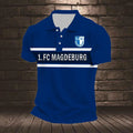 1. FC Magdeburg Poloshirt Gestreiftes Design Neuer Stil