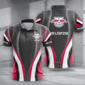 RB Leipzig Poloshirt mit individuellem Namen Neue Version Grau