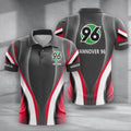 Hannover 96 Poloshirt mit individuellem Namen Neue Version Grau