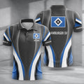 Hamburger SV Poloshirt mit individuellem Namen Neue Version Grau