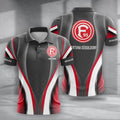 Fortuna Düsseldorf Poloshirt mit individuellem Namen Neue Version Grau