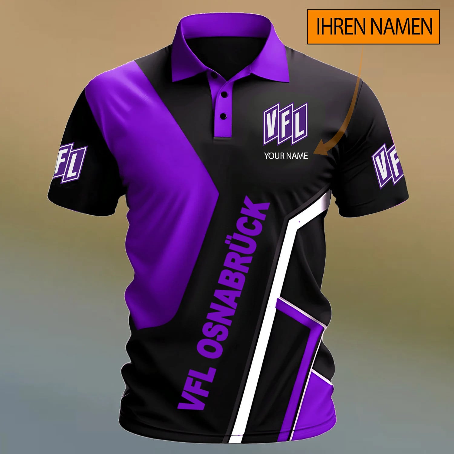 VfL Osnabrück Poloshirt Sonderedition mit individuellem Namen
