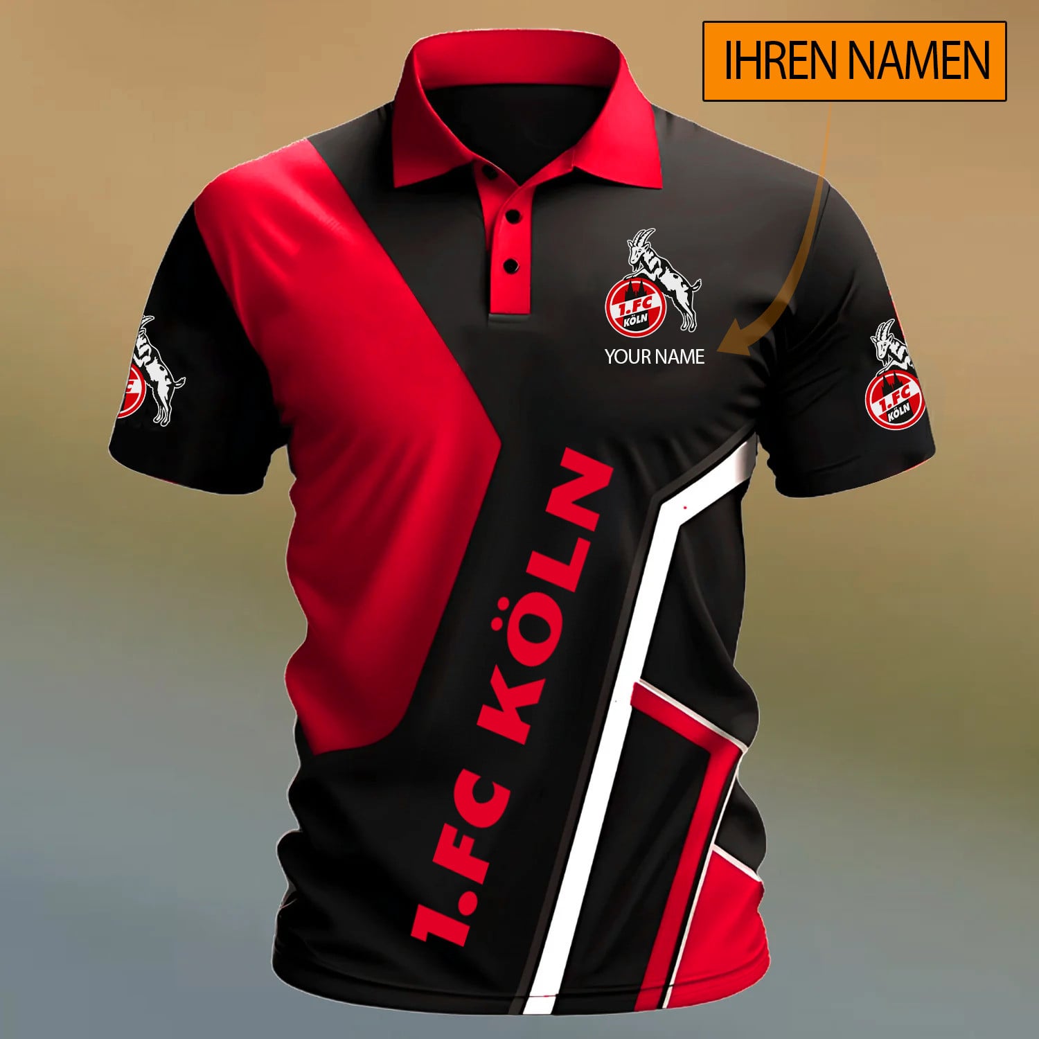 FC Köln Poloshirt Sonderedition mit individuellem Namen