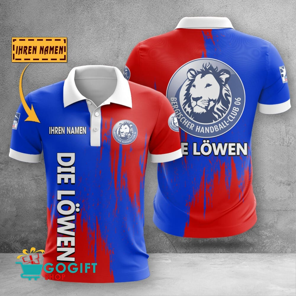 Bergischer HC Poloshirt mit individuellem Namen Die Löwen