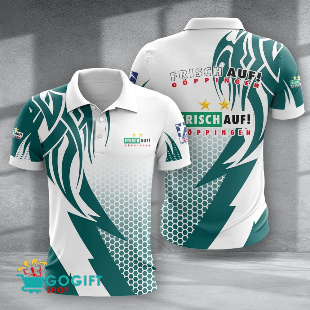 FRISCH AUF! Göppingen Poloshirt mit individuellem Namen Feuerpunktmuster