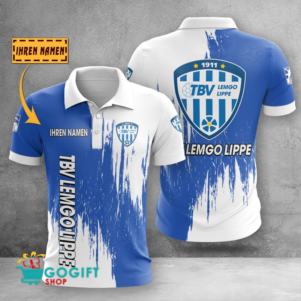 TBV Lemgo Lippe Poloshirt Batik Design mit individuellem Namen