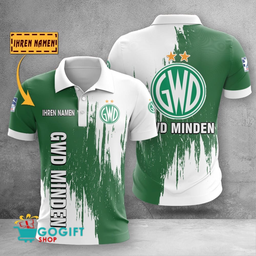 GWD Minden Poloshirt Batik Design mit individuellem Namen