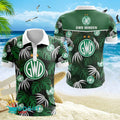 GWD Minden Poloshirt Großes Logo im tropischen Stil