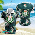 HSG Wetzlar Poloshirt Großes Logo im tropischen Stil