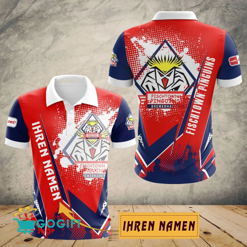 Fischtown Pinguins Poloshirt Schuppen Design mit individuellem Namen
