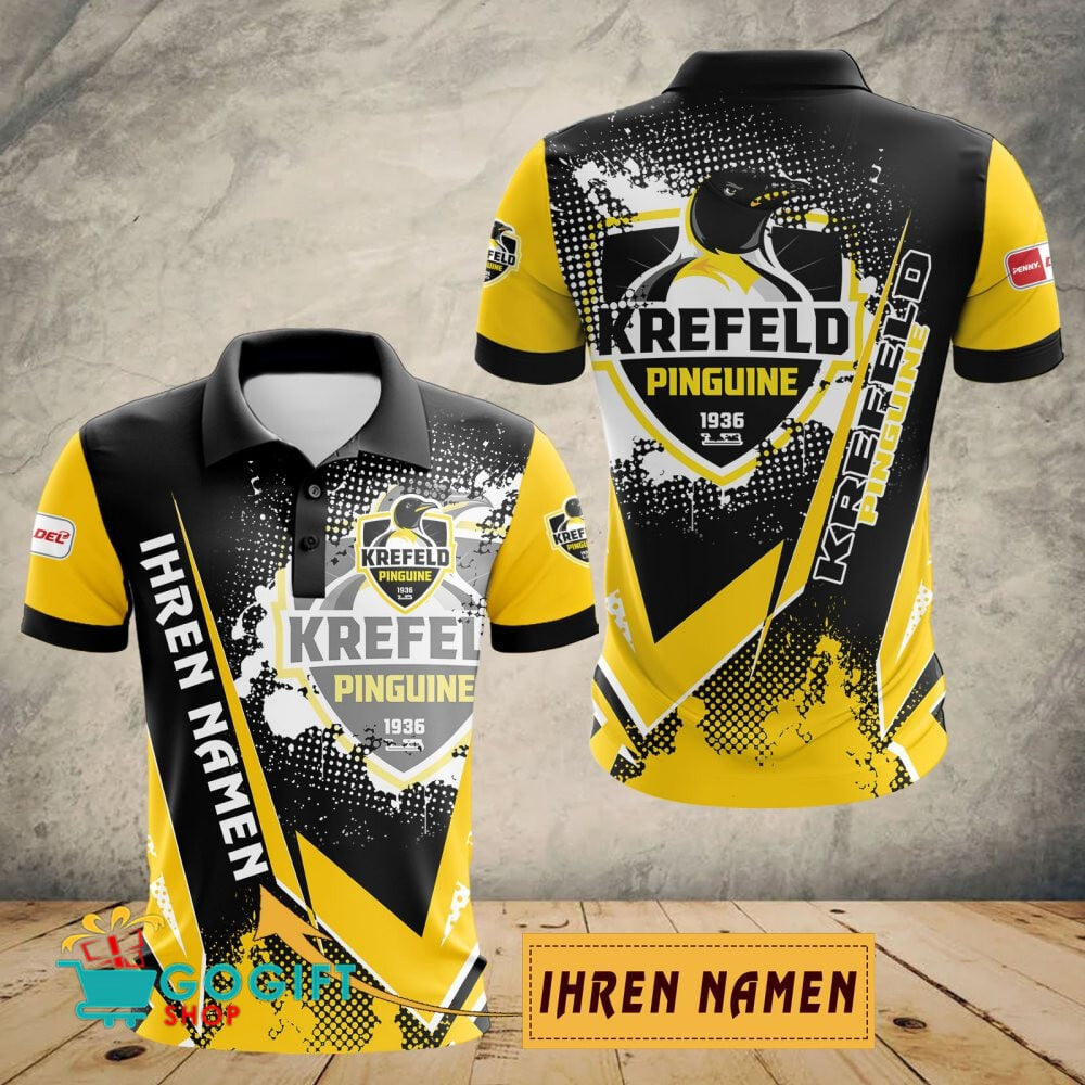 Krefeld Pinguine Poloshirt Schuppen Design mit individuellem Namen