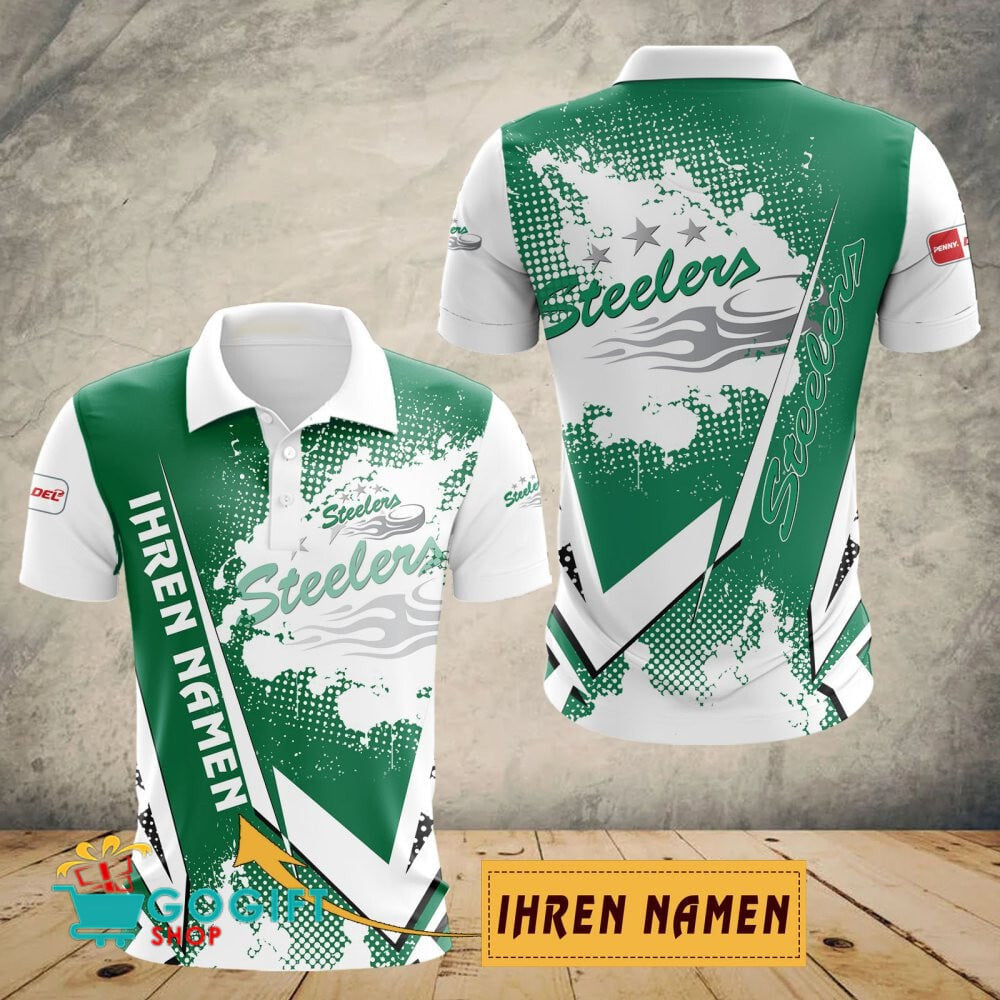 SC Bietigheim Steelers Poloshirt Schuppen Design mit individuellem Namen