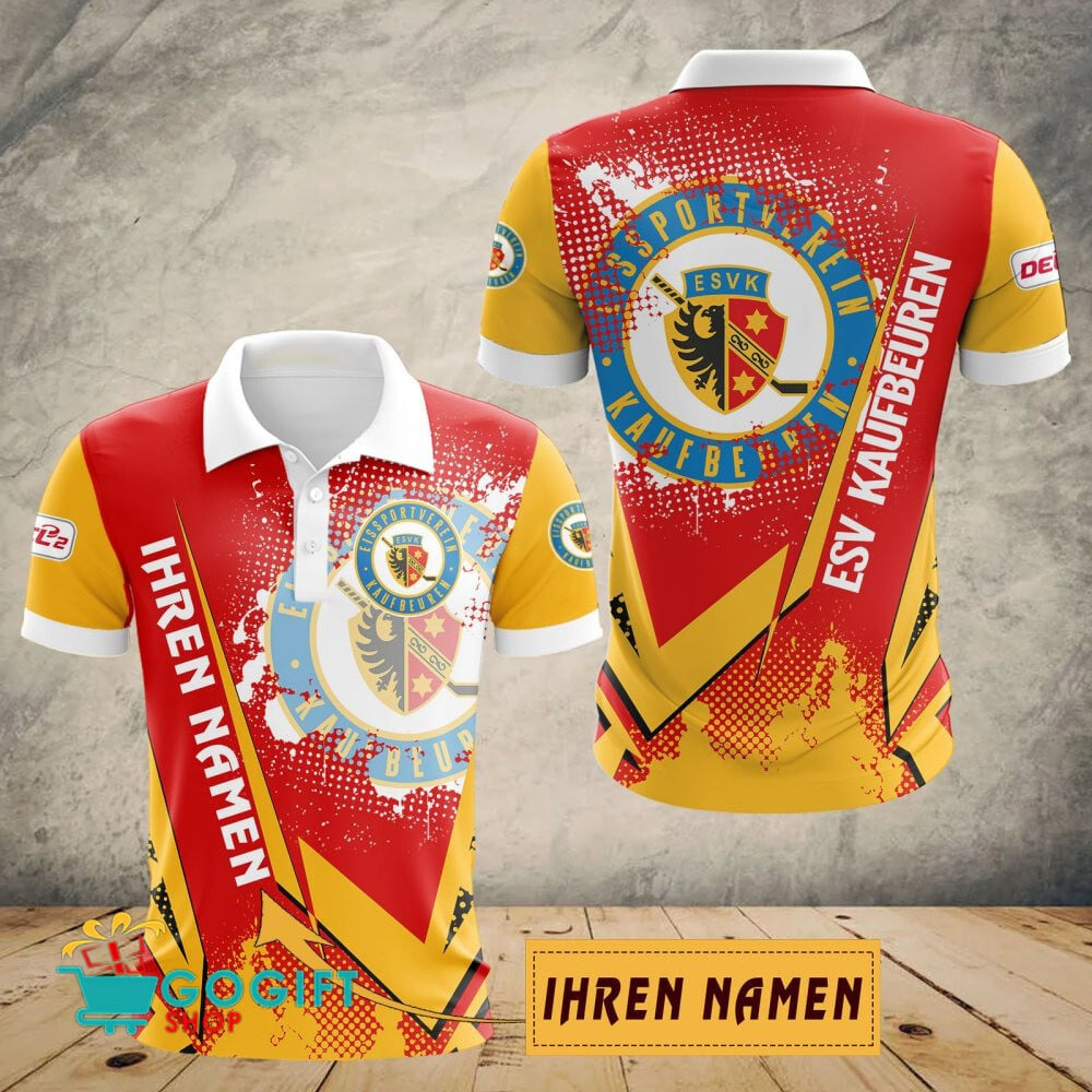 ESV Kaufbeuren Poloshirt Schuppen Design mit individuellem Namen