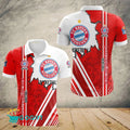 FC Bayern Munich Basketball Poloshirt Durchbrechen Sie das Mauermuster