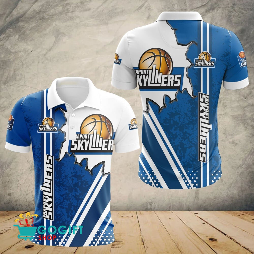 Skyliners Frankfurt Poloshirt Durchbrechen Sie das Mauermuster