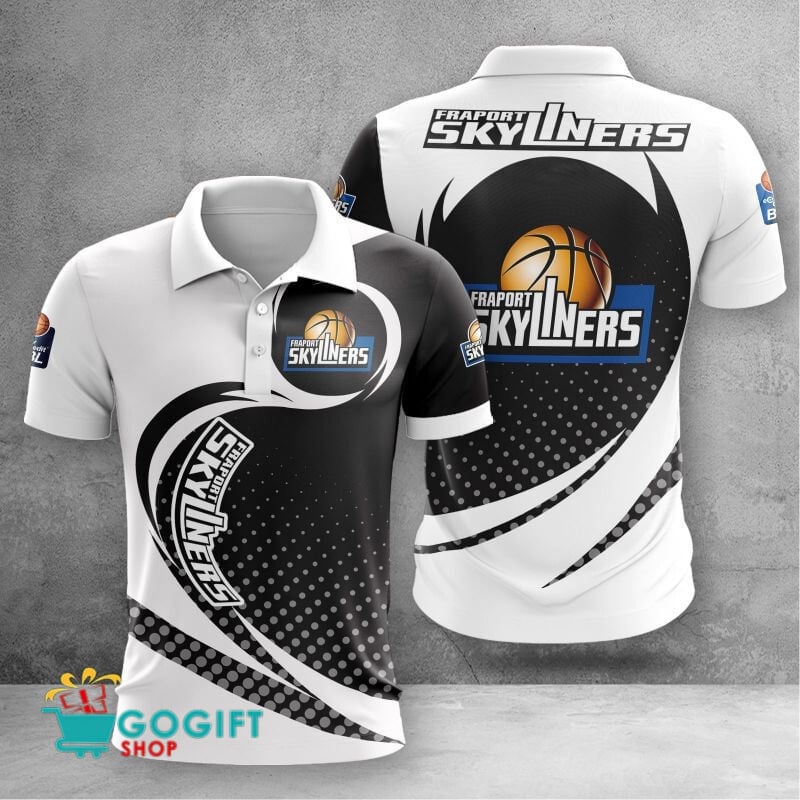 Skyliners Frankfurt Poloshirt Polka Dot Wellen Design