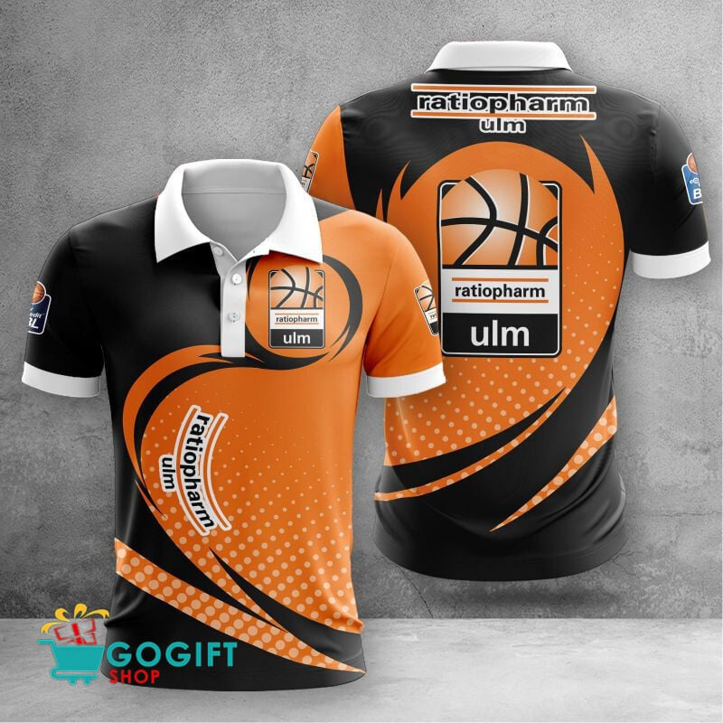 Ratiopharm Ulm Poloshirt Polka Dot Wellen Design