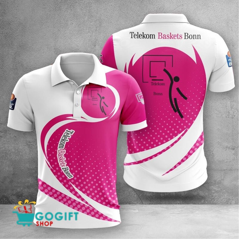 Telekom Baskets Bonn Poloshirt Polka Dot Wellen Design
