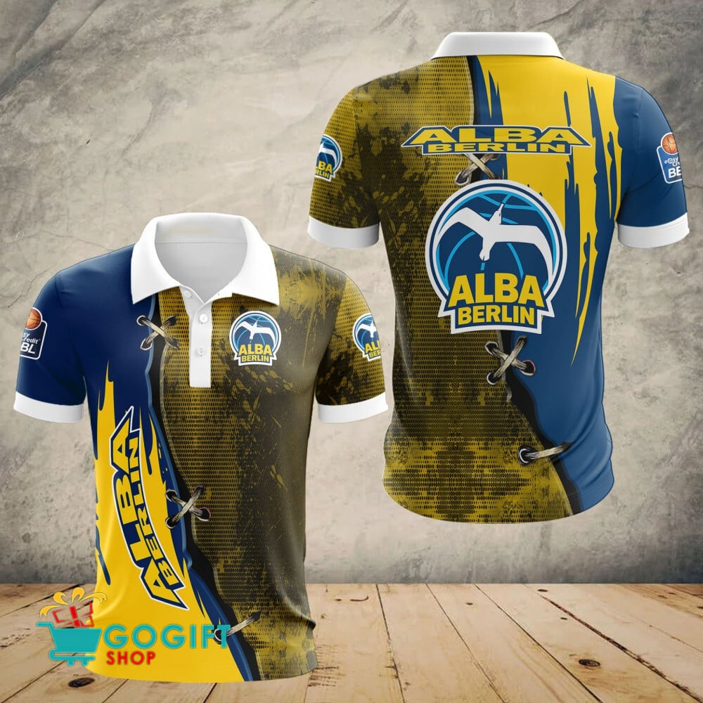 Alba Berlin Poloshirt Patchwork Design Teamfarben