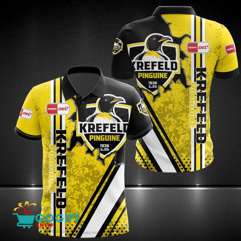 Krefeld Pinguine Poloshirt Mauer Design