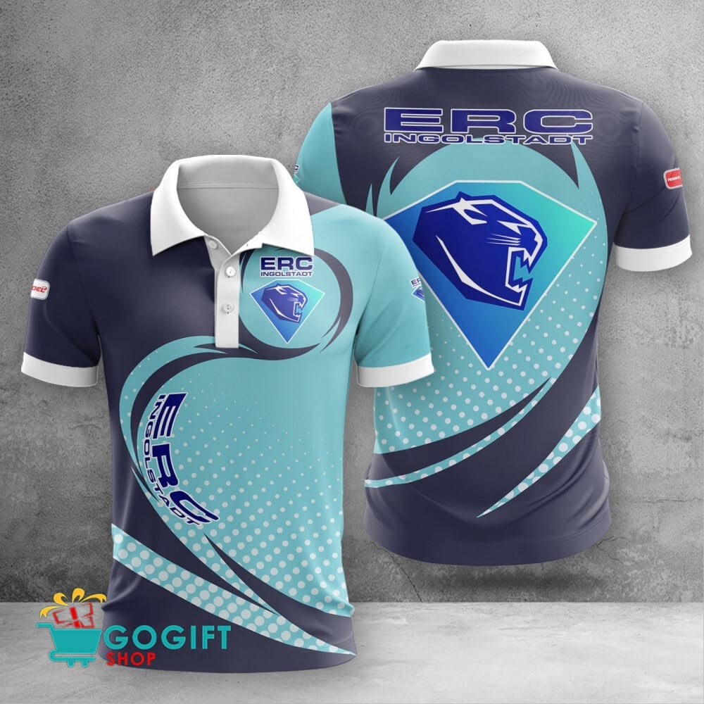ERC Ingolstadt Poloshirt Wellenpunkt Design
