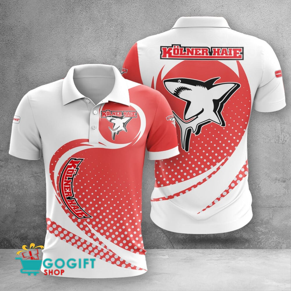 Kölner Haie Poloshirt Wellenpunkt Design