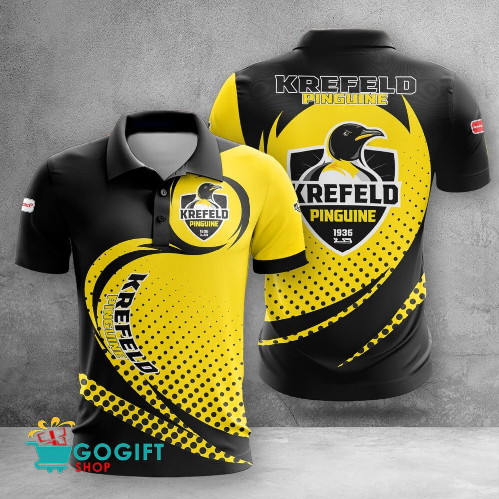 Krefeld Pinguine Poloshirt Wellenpunkt Design