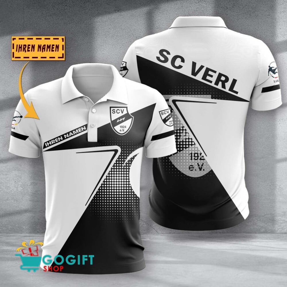 SC Verl Poloshirt Halbton Design mit individuellem Namen