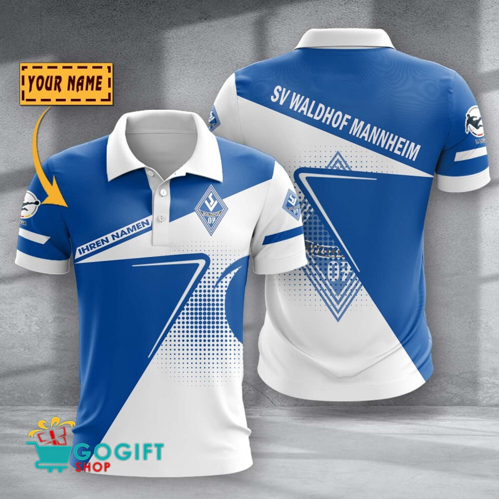 SV Waldhof Mannheim 07 Poloshirt mit individuellem Namen Halbton Design