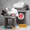 FC St. Pauli Poloshirt mit individuellem Namen Zusammenarbeit mit Monster Energy