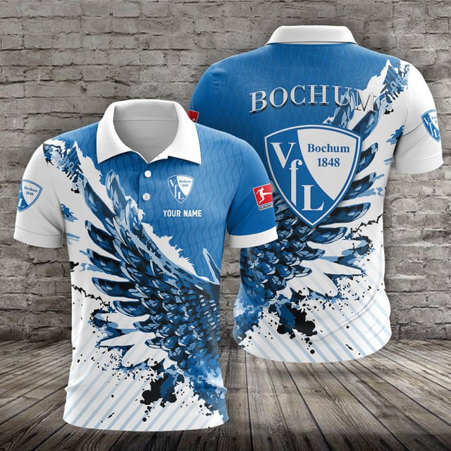 VfL Bochum 1848 Poloshirt Vogelflügel Design mit individuellem Namen