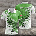VfL Wolfsburg Poloshirt Vogelflügel Design mit individuellem Namen