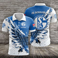 FC Schalke 04 Poloshirt Vogelflügel Design mit individuellem Namen