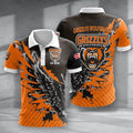 Grizzlys Wolfsburg Poloshirt Vogelflügel Design mit individuellem Namen