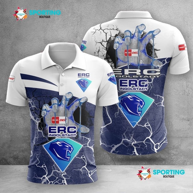 ERC Ingolstadt Poloshirt Handabdruck Design