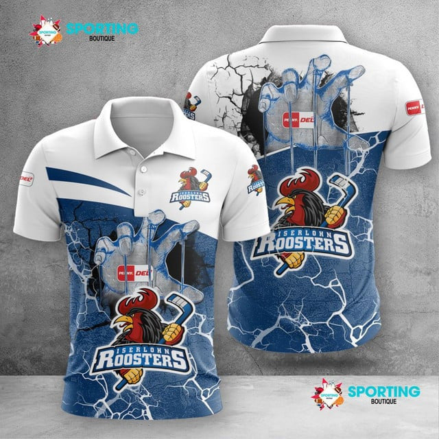 Iserlohn Roosters Poloshirt Handabdruck Design