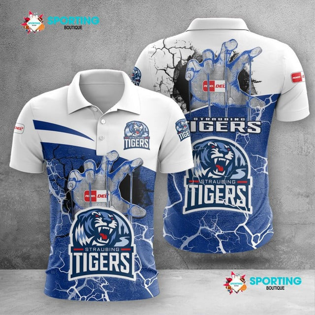 Straubing Tigers Poloshirt Handabdruck Design