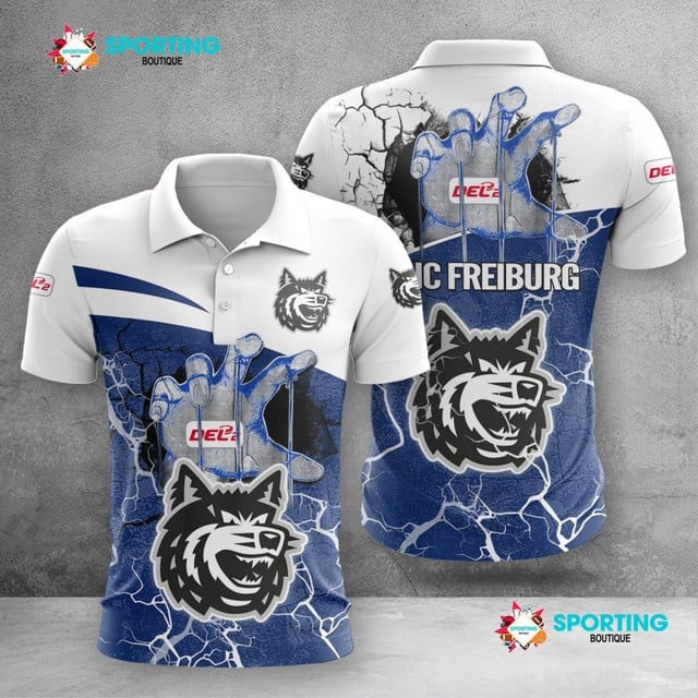 EHC Freiburg Poloshirt Handabdruck Design