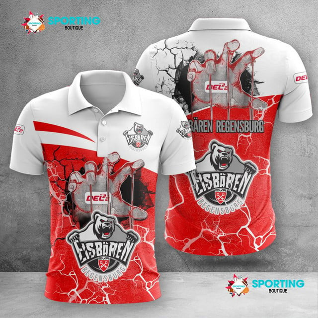 Eisbären Regensburg Poloshirt Handabdruck Design